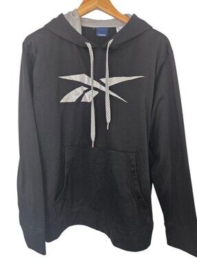 Reebok Black Performance Logo Pullover Hoodie Men’s M